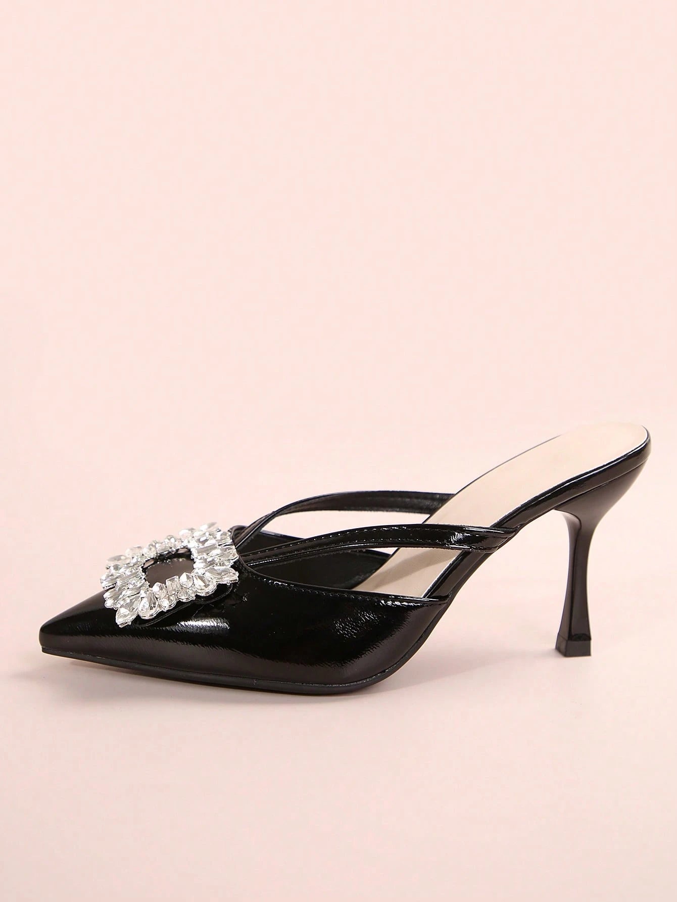 New Arrival Pointed Toe Leopard Print Bow Decor Mid Heel Mules, Fashionable EU Style, Early Autumn