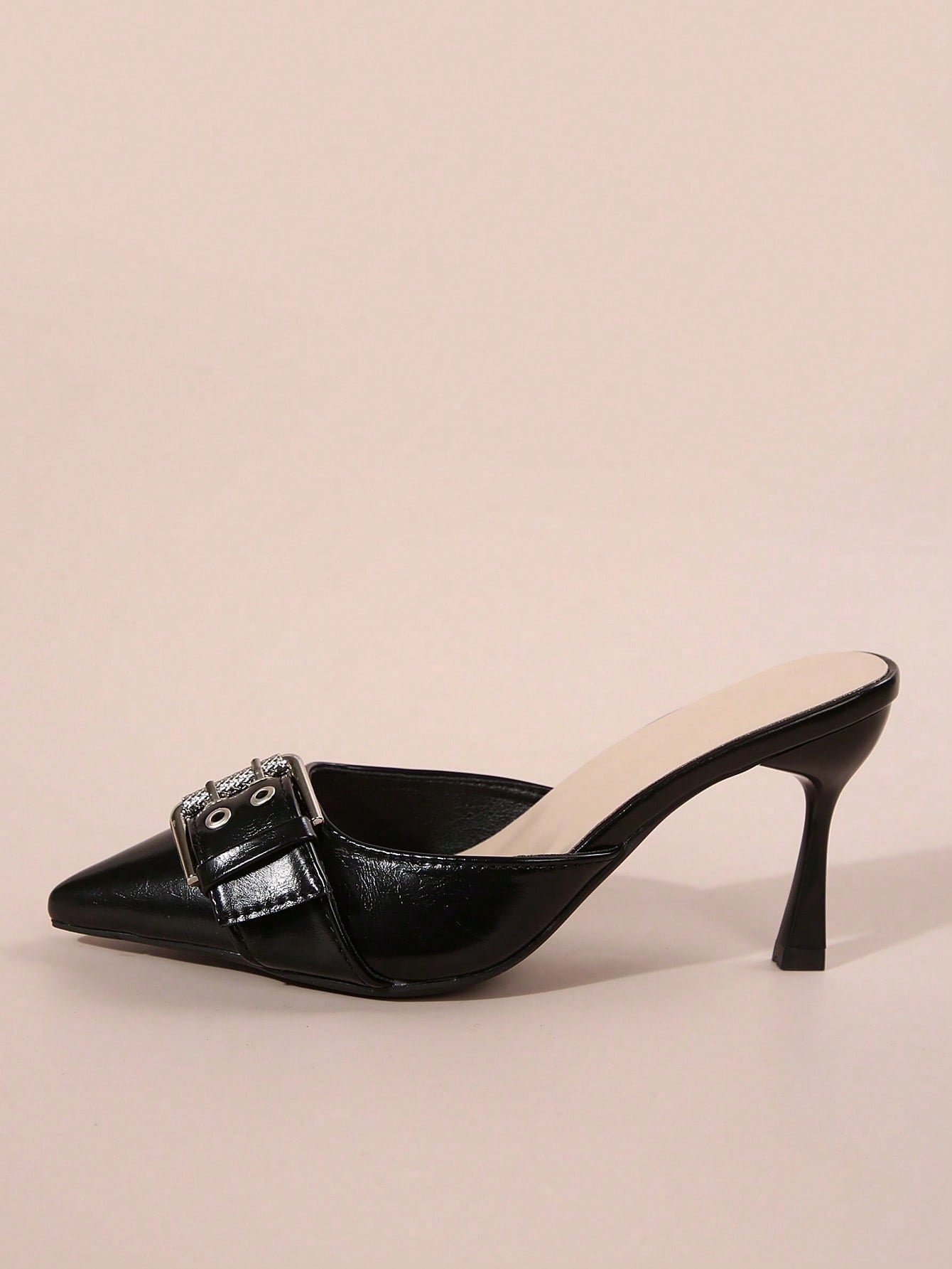 New Arrival Pointed Toe Leopard Print Bow Decor Mid Heel Mules, Fashionable EU Style, Early Autumn