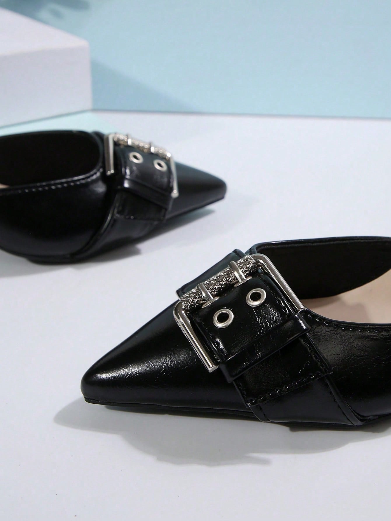 New Arrival Pointed Toe Leopard Print Bow Decor Mid Heel Mules, Fashionable EU Style, Early Autumn