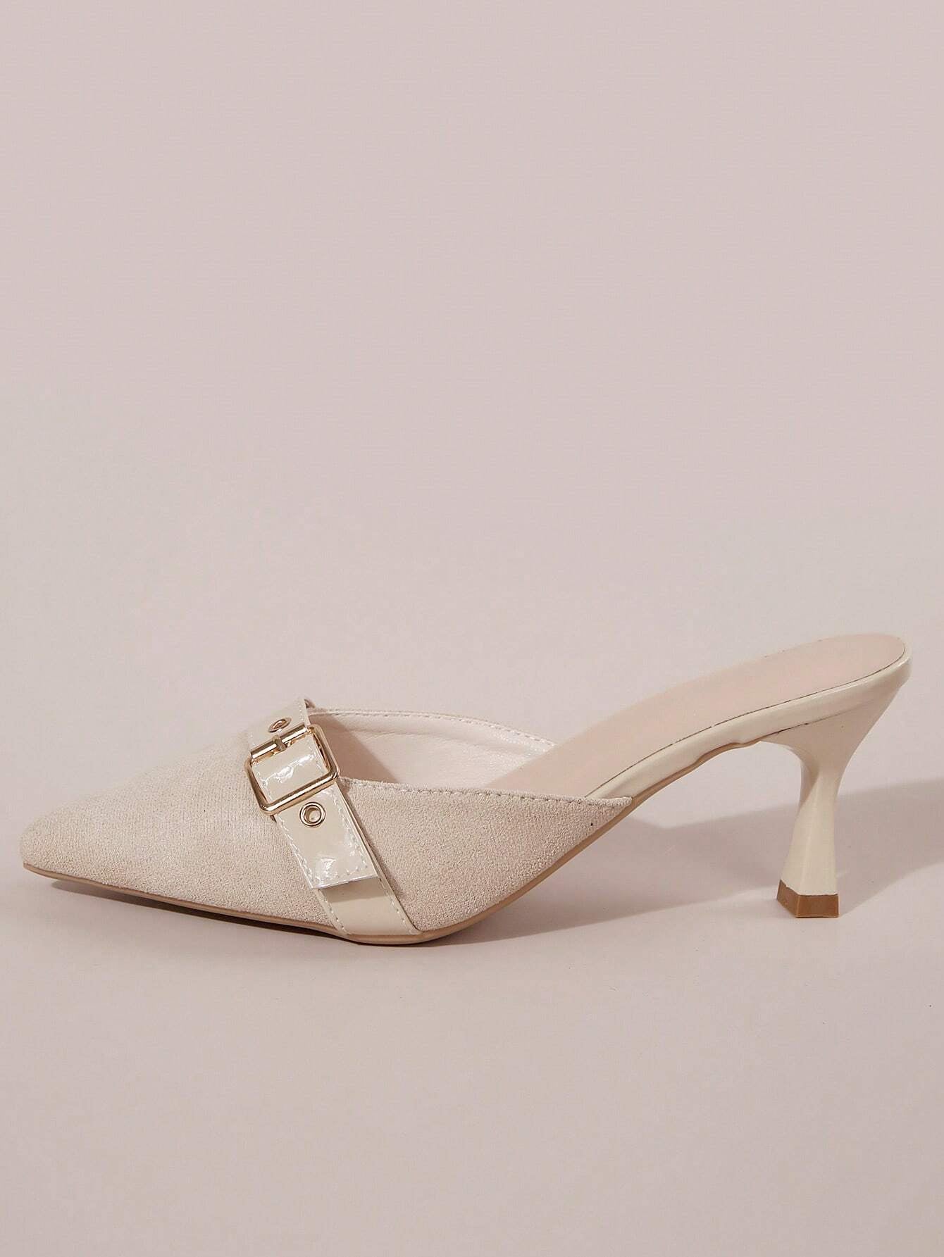 New Arrival Pointed Toe Leopard Print Bow Decor Mid Heel Mules, Fashionable EU Style, Early Autumn