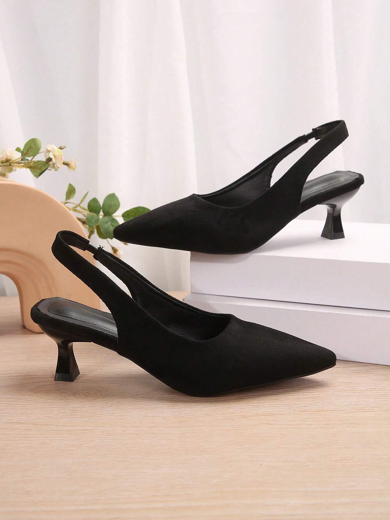 New Arrival Pointed Toe Leopard Print Bow Decor Mid Heel Mules, Fashionable EU Style, Early Autumn