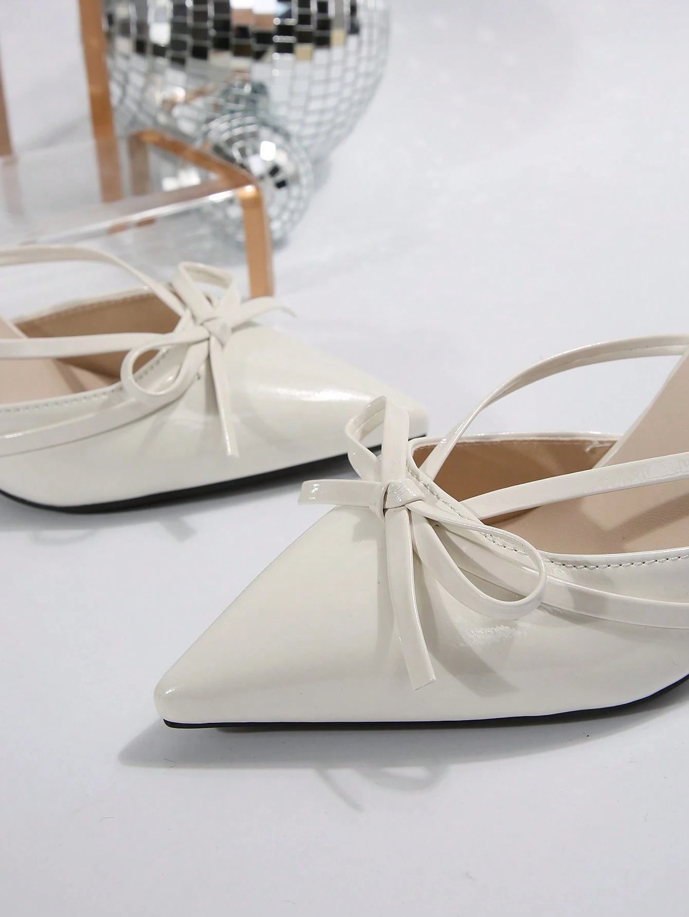 New Arrival Pointed Toe Leopard Print Bow Decor Mid Heel Mules, Fashionable EU Style, Early Autumn