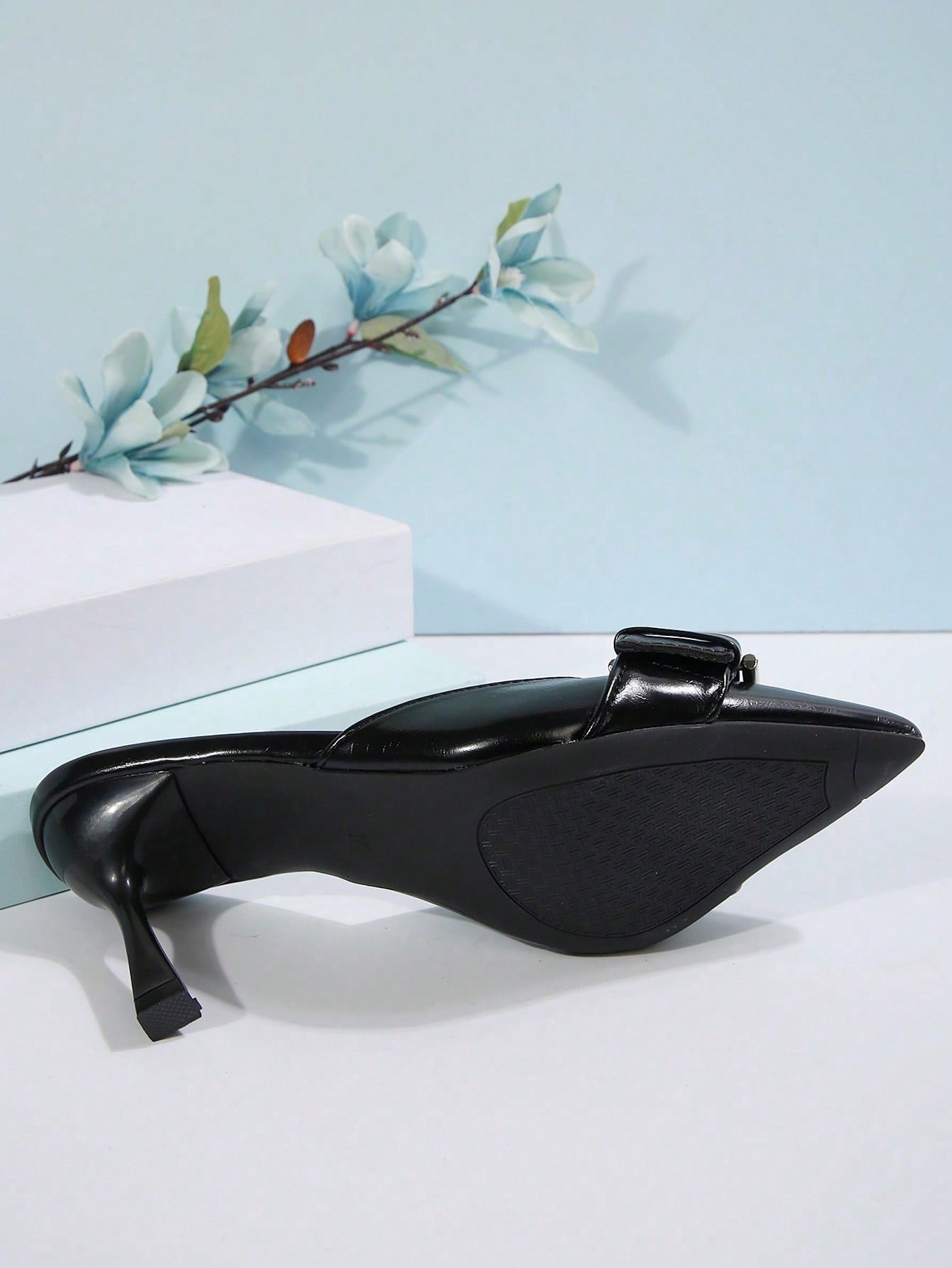 New Arrival Pointed Toe Leopard Print Bow Decor Mid Heel Mules, Fashionable EU Style, Early Autumn